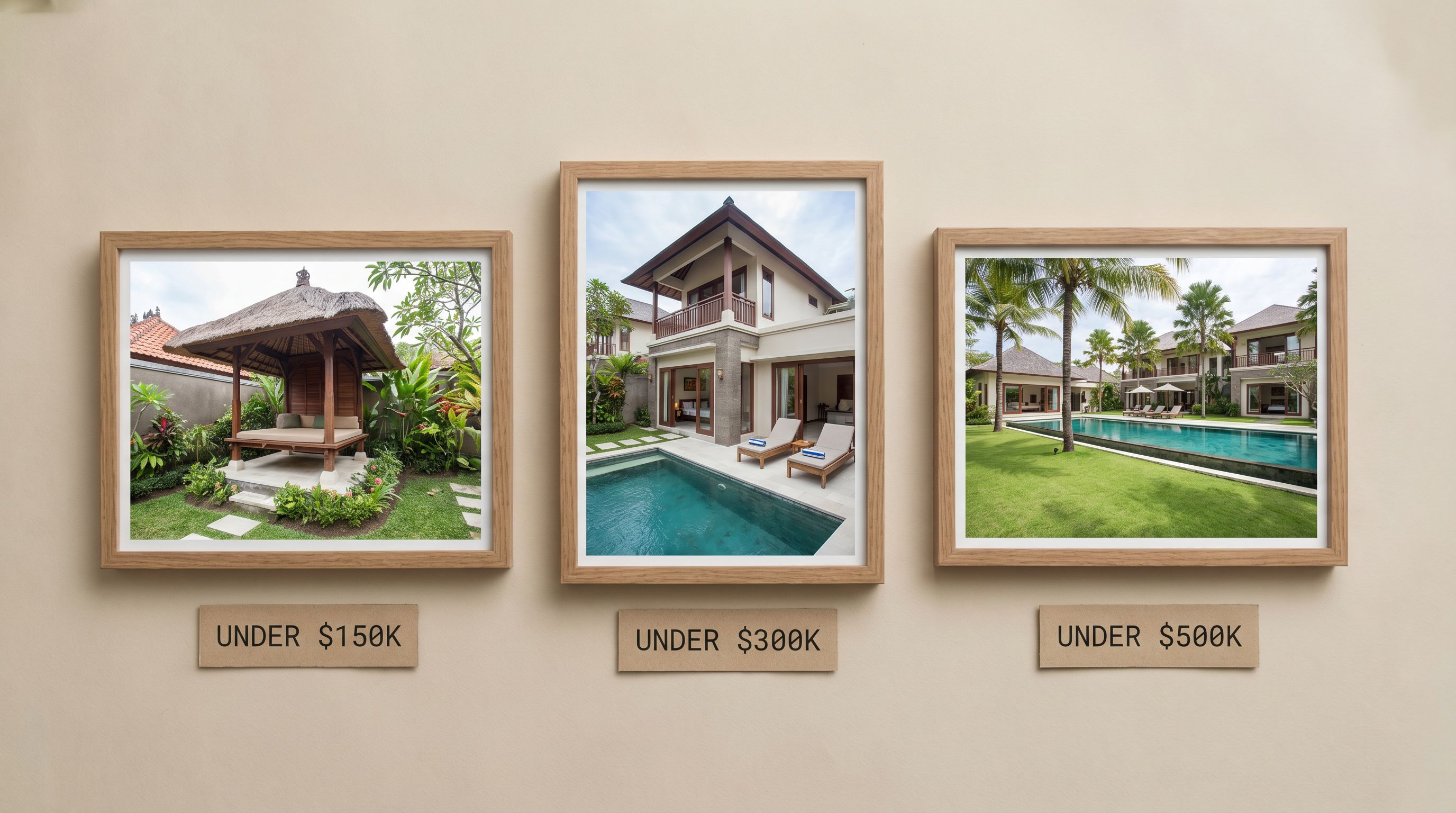 Bali Property Under $150K / $300K / $500K: What You Actually Get at Each Tier (2026)